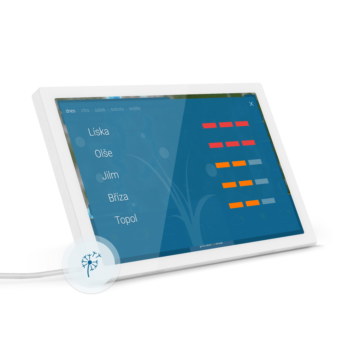 počasí & radar home 4 (Bílá)