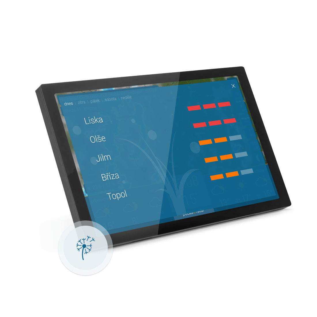 počasí & radar home 4 (Černá)