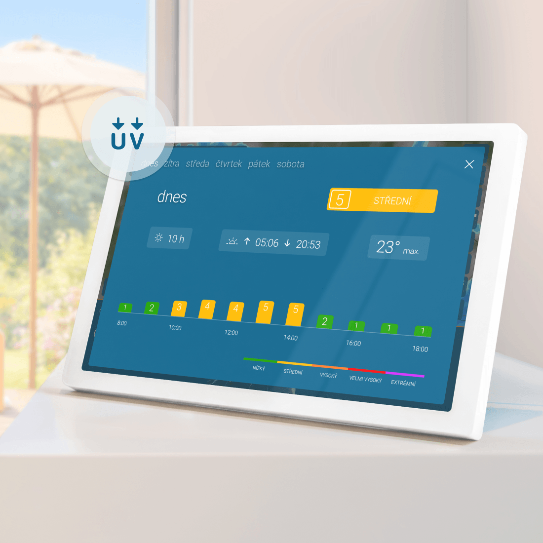 počasí & radar home 4 (Bílá)