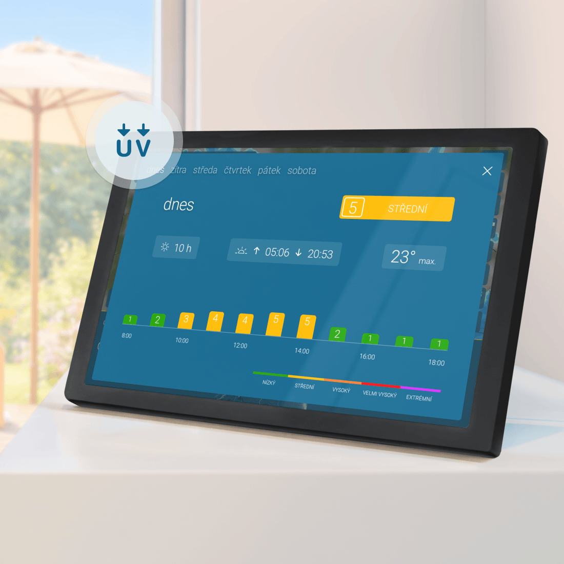 počasí & radar home 4 (Černá)