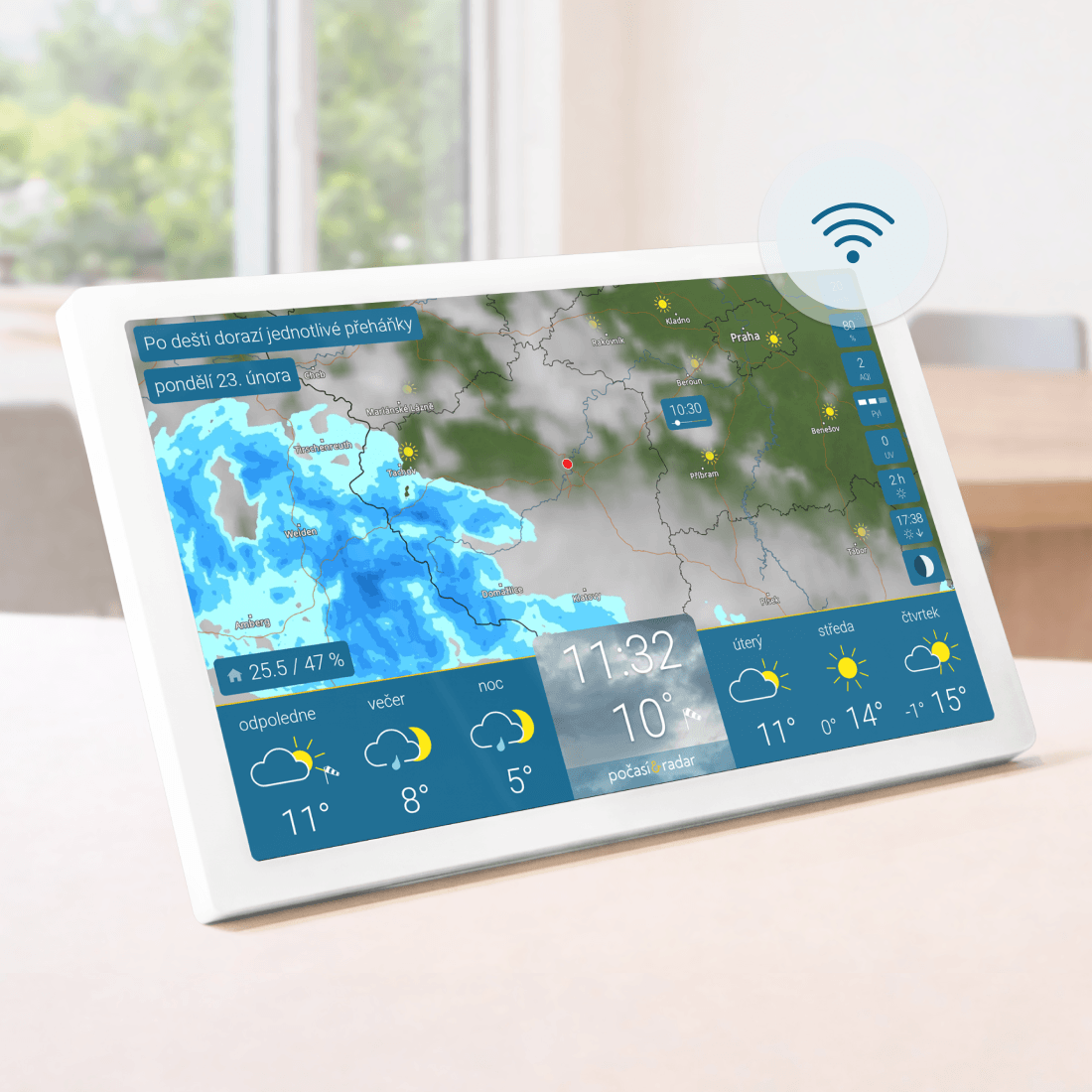 počasí & radar home 4 (Bílá)