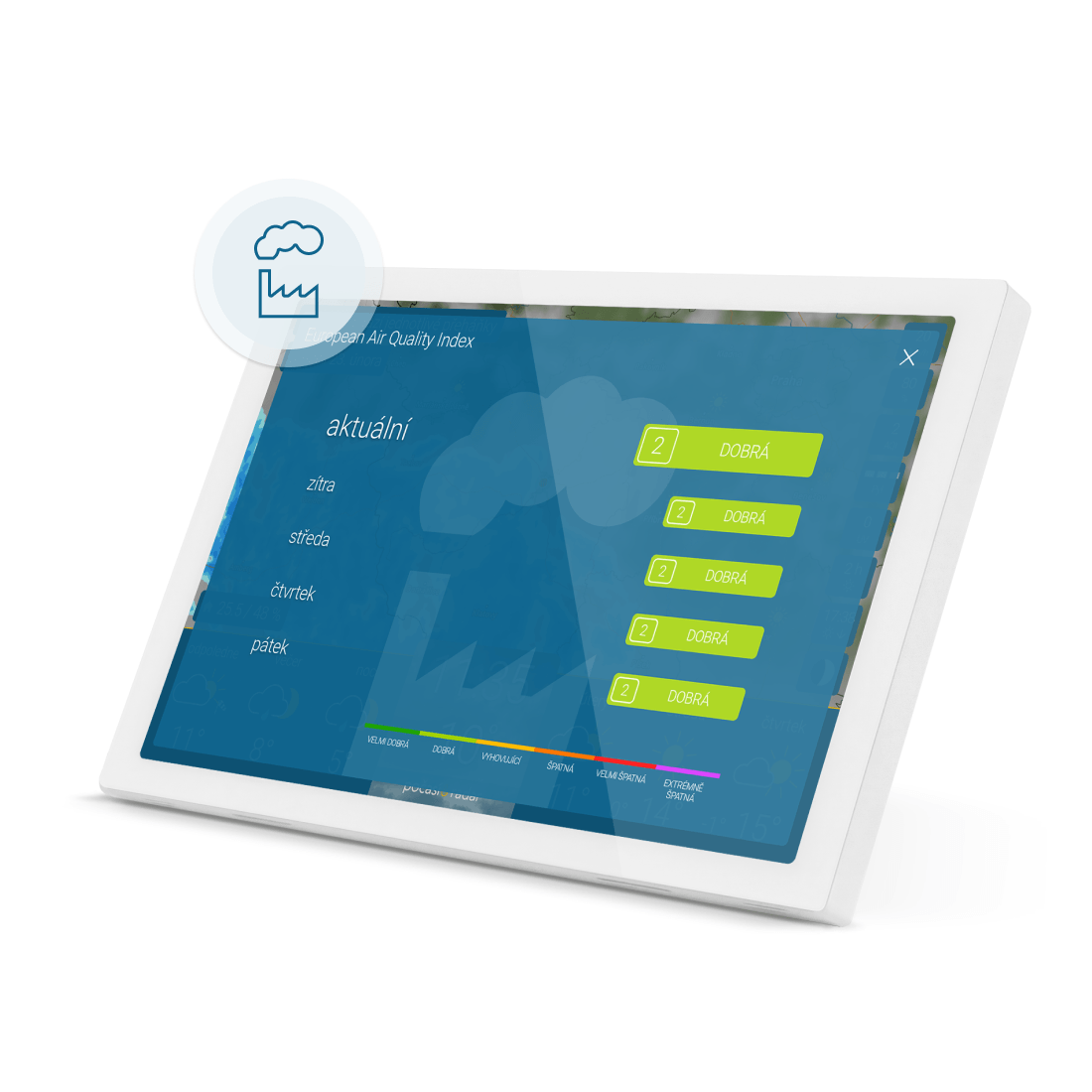 počasí & radar home 4 (Bílá)