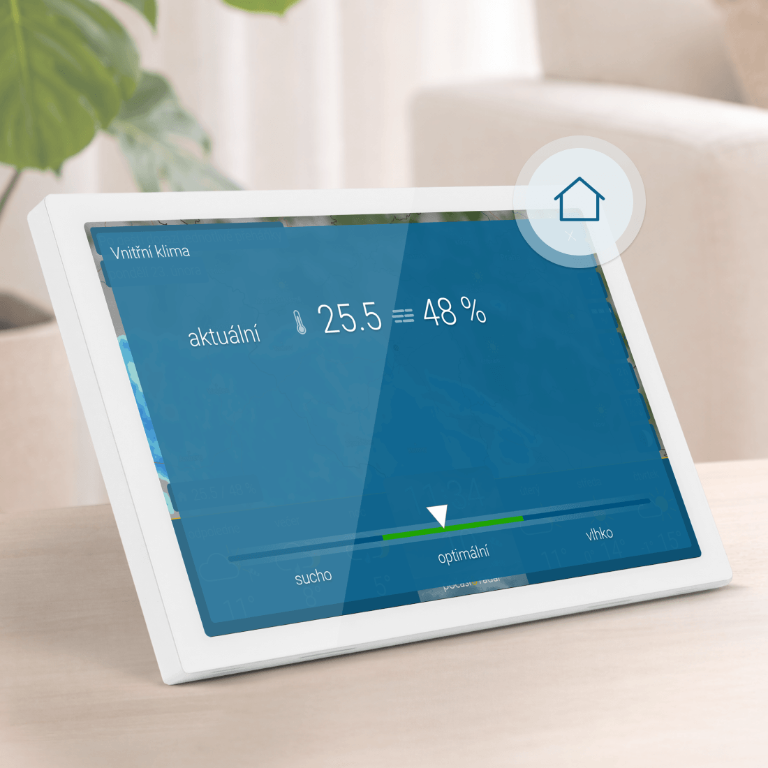 počasí & radar home 4 (Bílá)