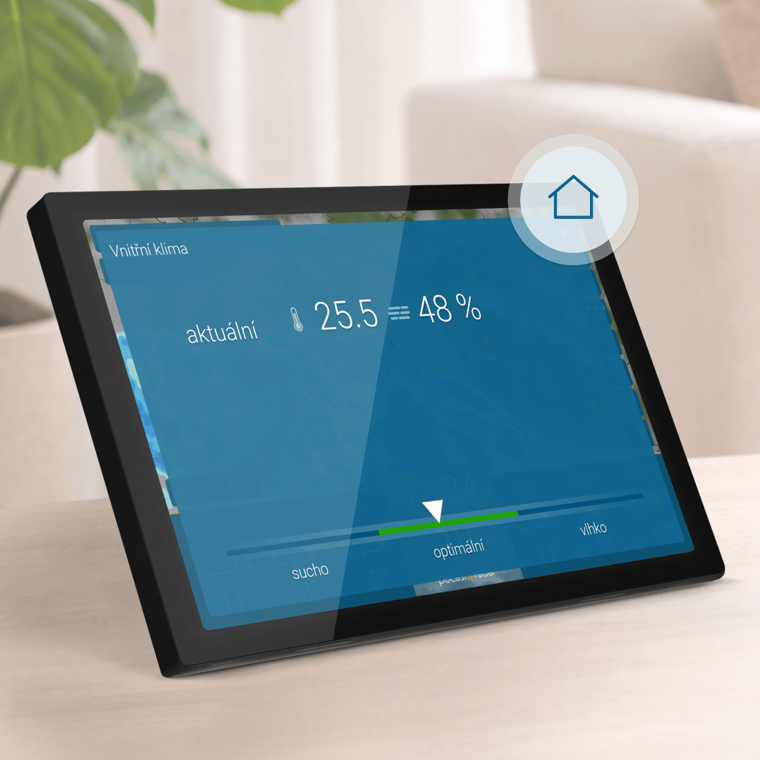 počasí & radar home 4 (Černá)