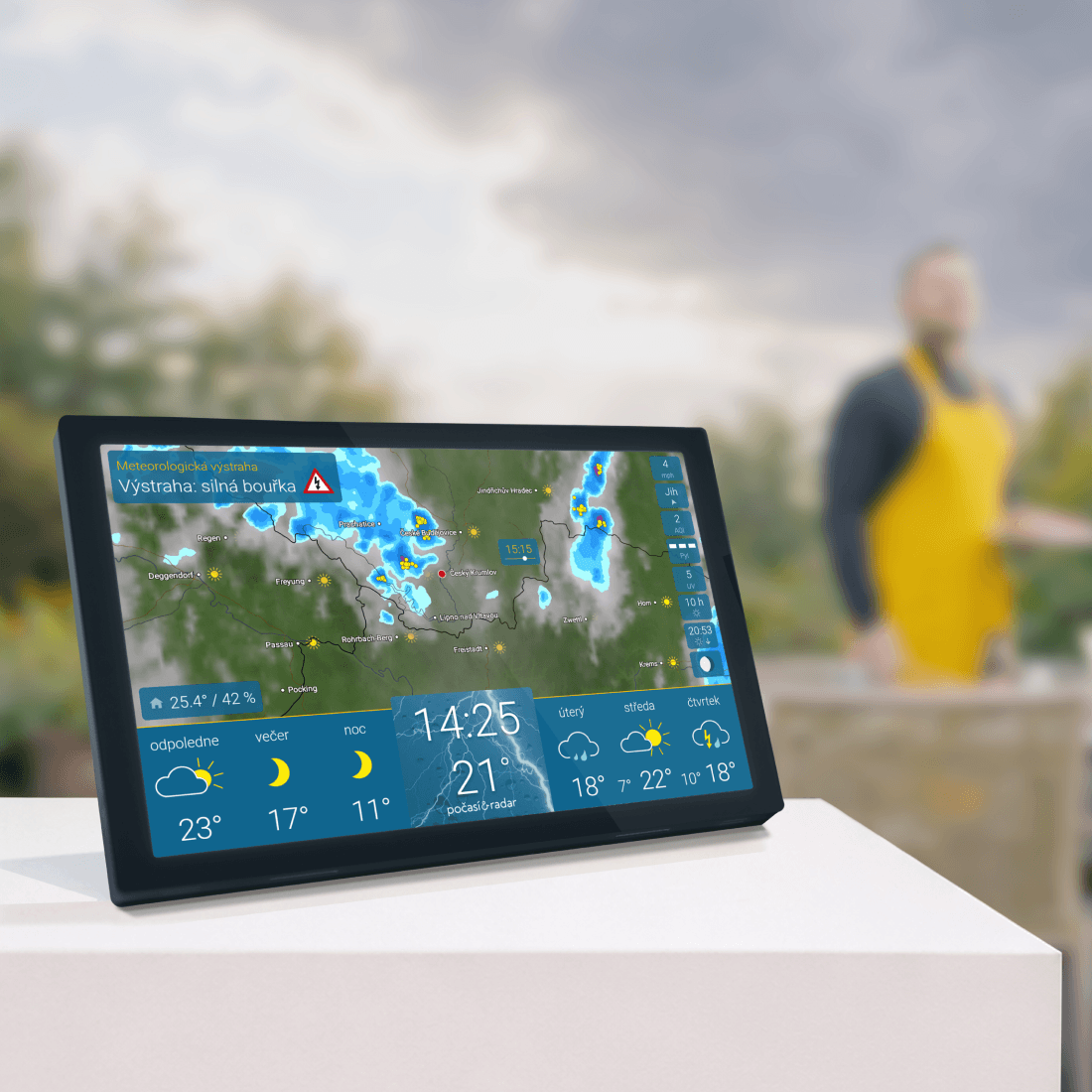 počasí & radar home 4 (Černá)